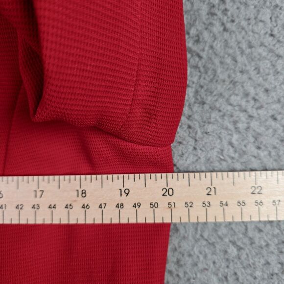 Anne Klein Blazer 10 Red Peplum Back Classic One Button Jacket Workwear Pockets - Picture 11 of 16